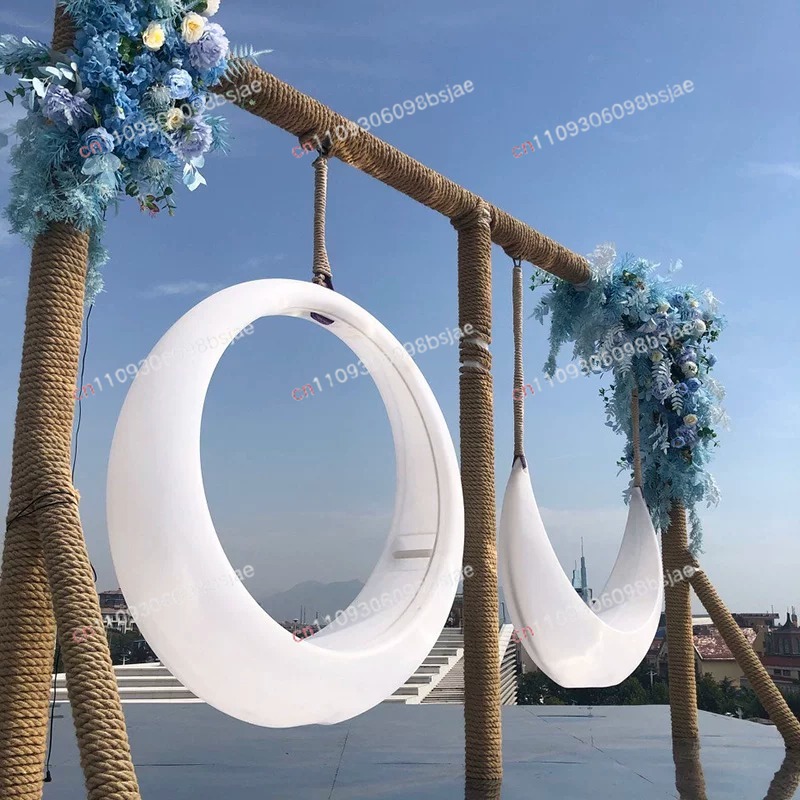 Garden Swing Chair - Leuchtender Outdoor-Schaukelstuhl, Internet-Trend Hängesessel, Outdoor-Hof-Ringmond-Schaukelstuhl, Hotel-Garten-Wiege