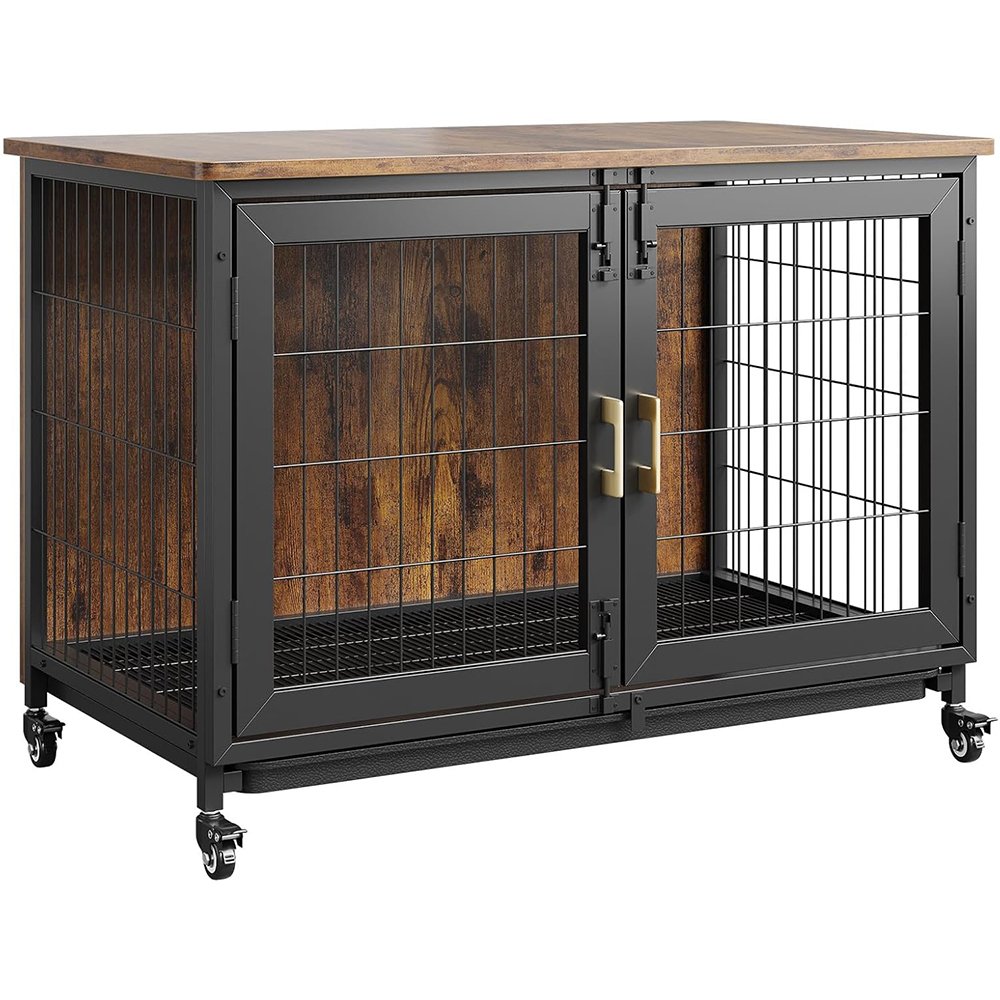 Outdoor Furniture Glides - 37,5 Zoll große Hundebox aus Holz