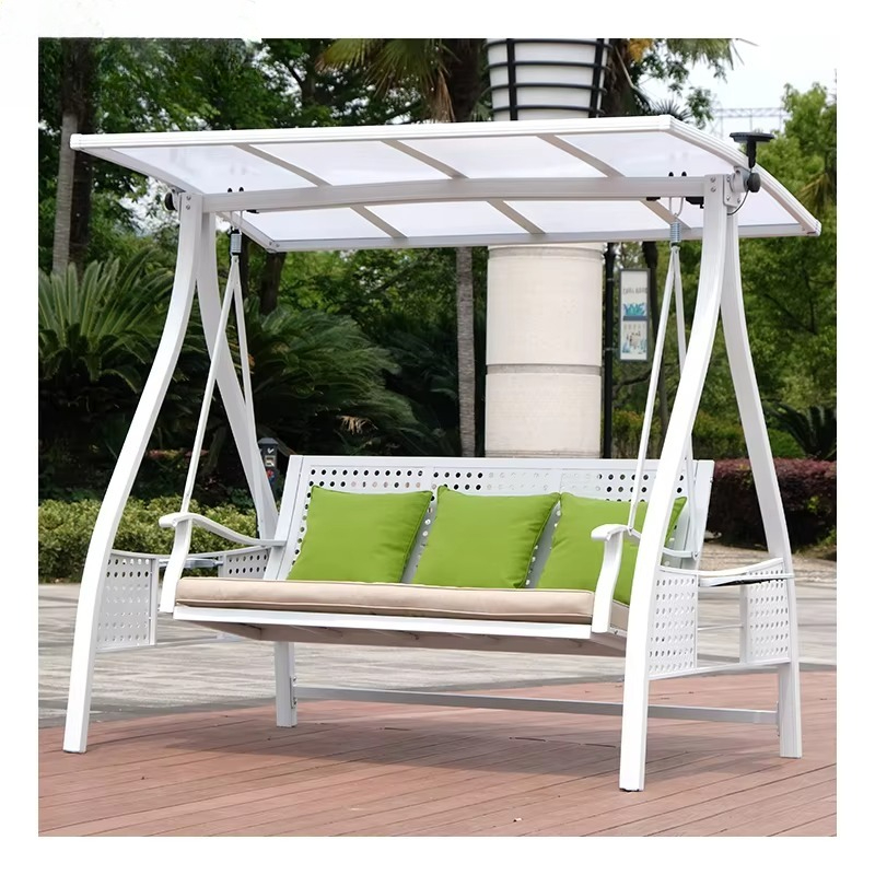 Garden Swing Chair - Outdoor-Schaukelstuhl Hängender Gartenstuhl Terrassen-Schaukelstuhl mit Kissen