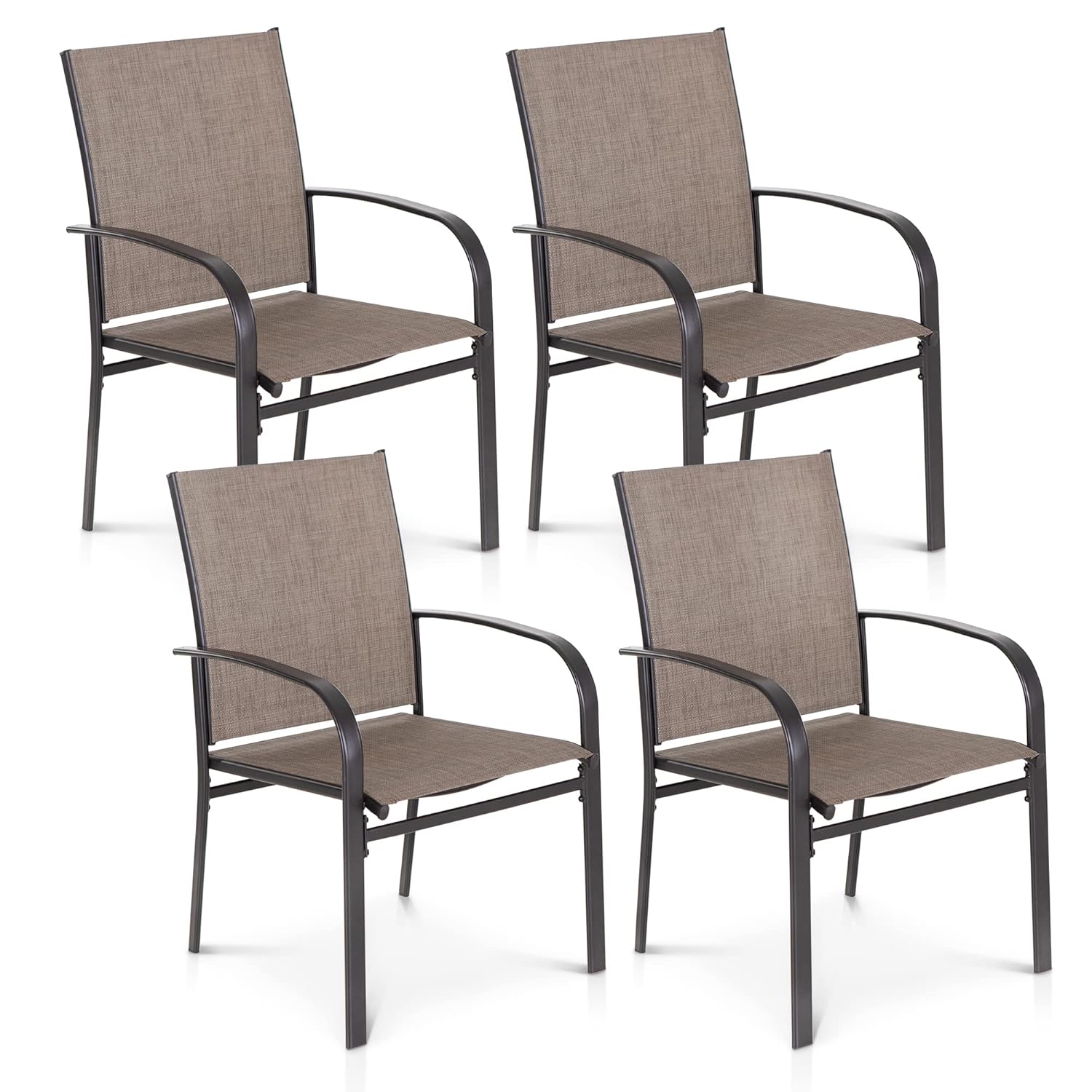 Outdoor Furniture Ofo - o*-Terrassenstühle 4er-Set, Outdoor-Esszimmerstühle für jedes Wetter,