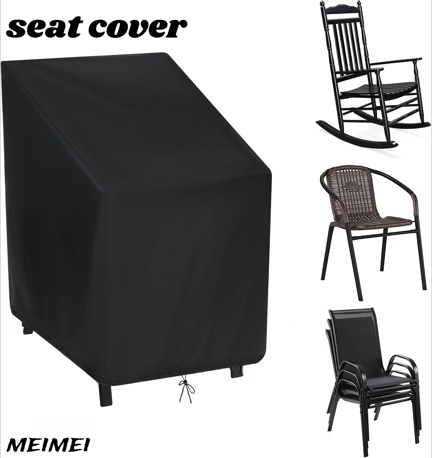 Outdoor Furniture Quality - Staubschutz für gestapelte Stuhl-Aufbewahrungstasche, Gartenmöbel-Schutz für