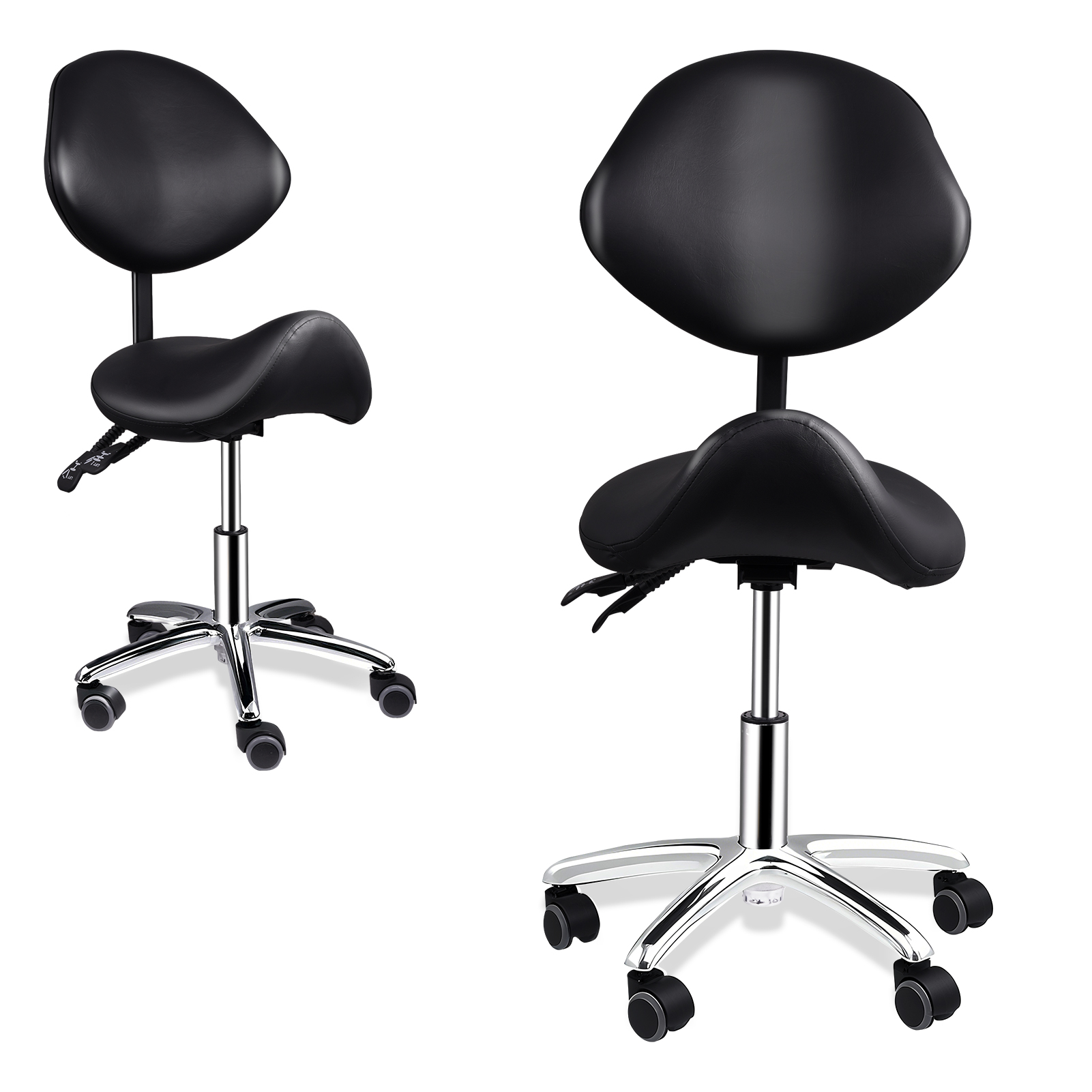 Outdoor Furniture Glides - Ergonomischer rollender Sattelstuhl höhenverstellbar mit Rollen