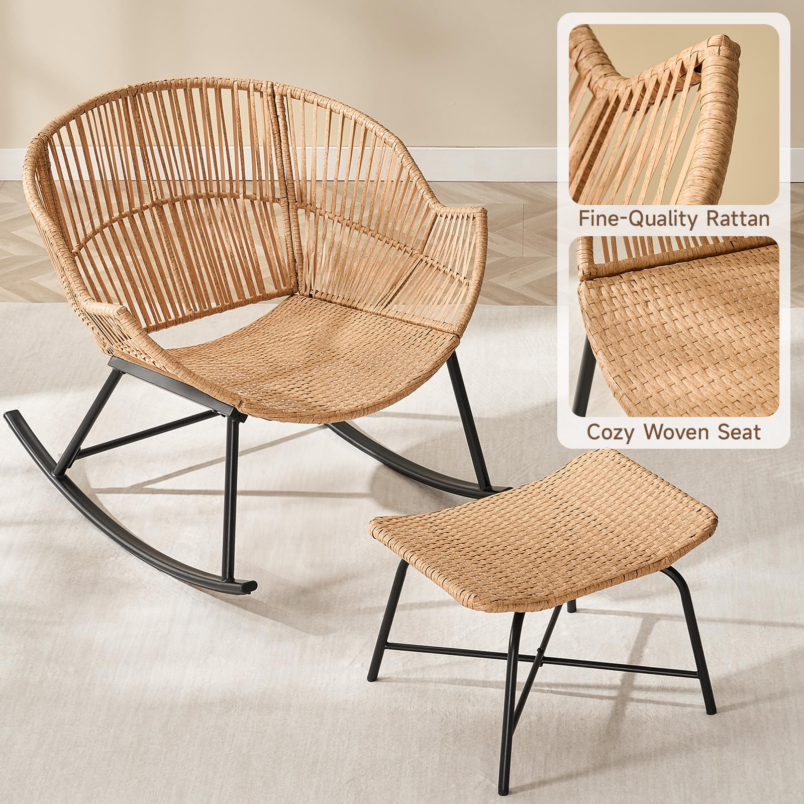 Grauer Rattan-Papasan-Schaukel – Outdoor Furniture Grey Bewertung und Preis