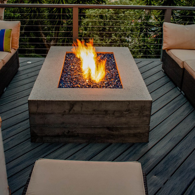 Moderner Corten-Stahl-Gasfeuer – Outdoor Furniture Fire Pit Set Bewertung und Preis