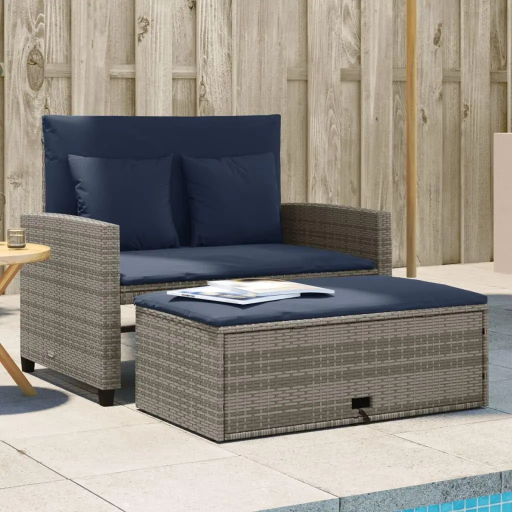 Graues und marineblaues PE-Rat – Outdoor Furniture Grey Bewertung und Preis