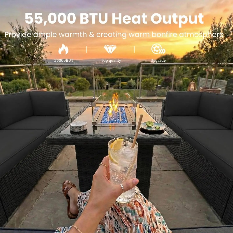 8-teiliges Gartenmöbel-Set aus – Outdoor Furniture Fire Pit Set Bewertung und Preis