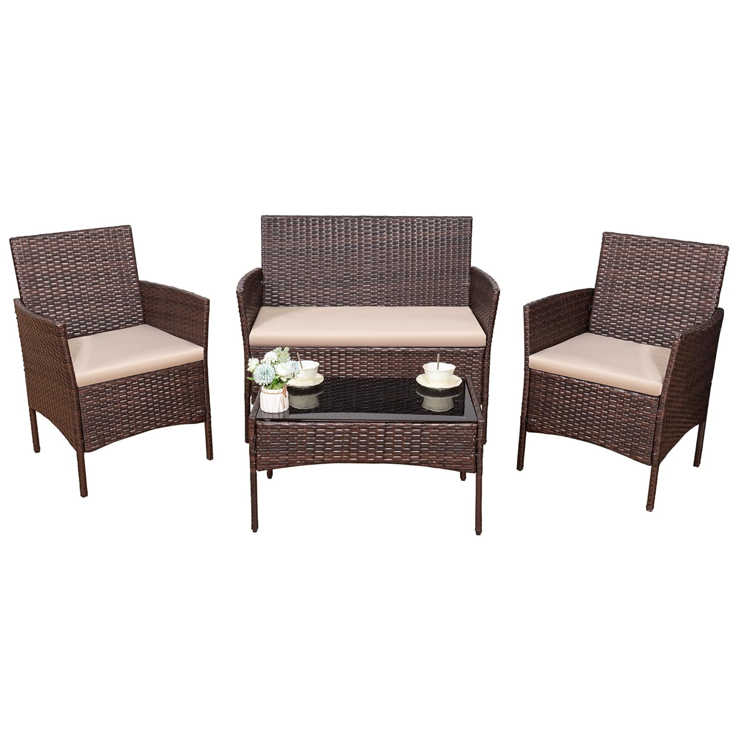 4-teiliges Outdoor-Gartenmöbel – Outdoor Furniture Ofo Bewertung und Preis
