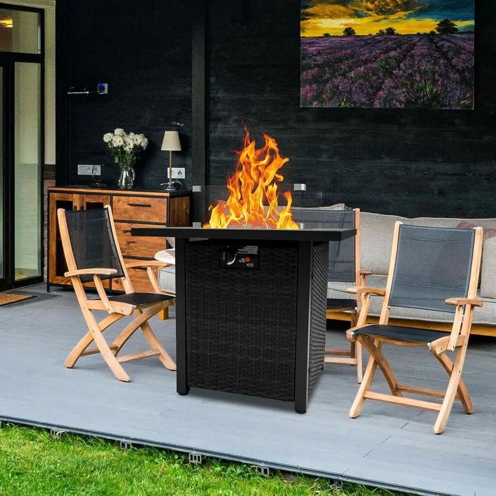 Korbmöbel-Set für den Außenber – Outdoor Furniture Fire Pit Set Bewertung und Preis