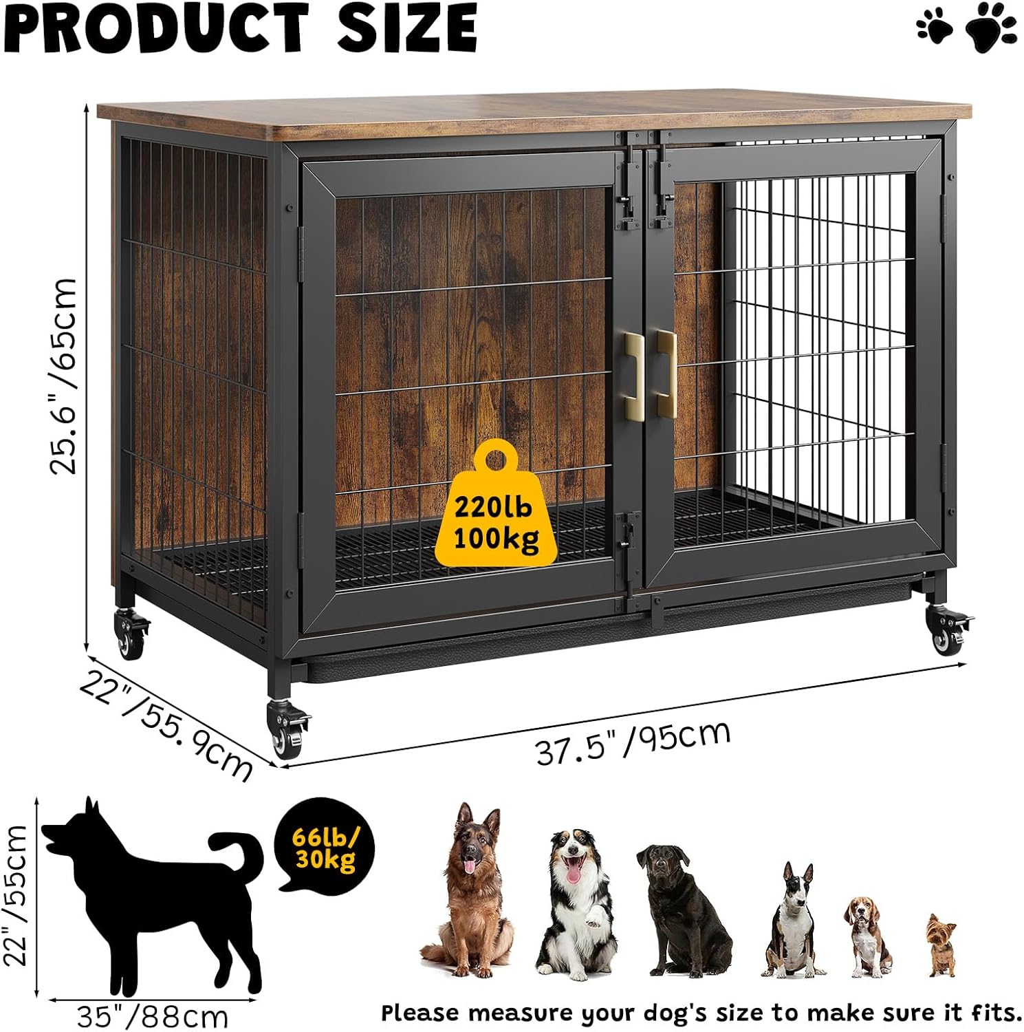 37,5 Zoll große Hundebox aus H – Outdoor Furniture Glides Bewertung und Preis
