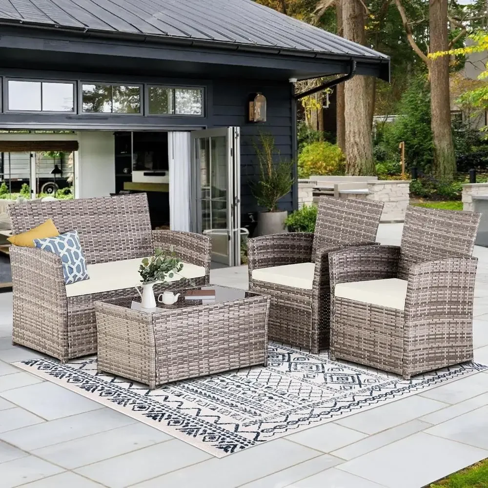 Outdoor-Rattan-Gartenmöbel-Set – Outdoor Furniture Grey Bewertung und Preis