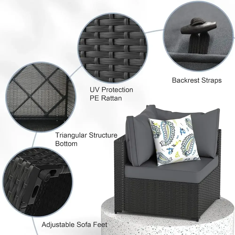 5-teiliges Outdoor-Sitzgruppen – Outdoor Furniture Grey Bewertung und Preis