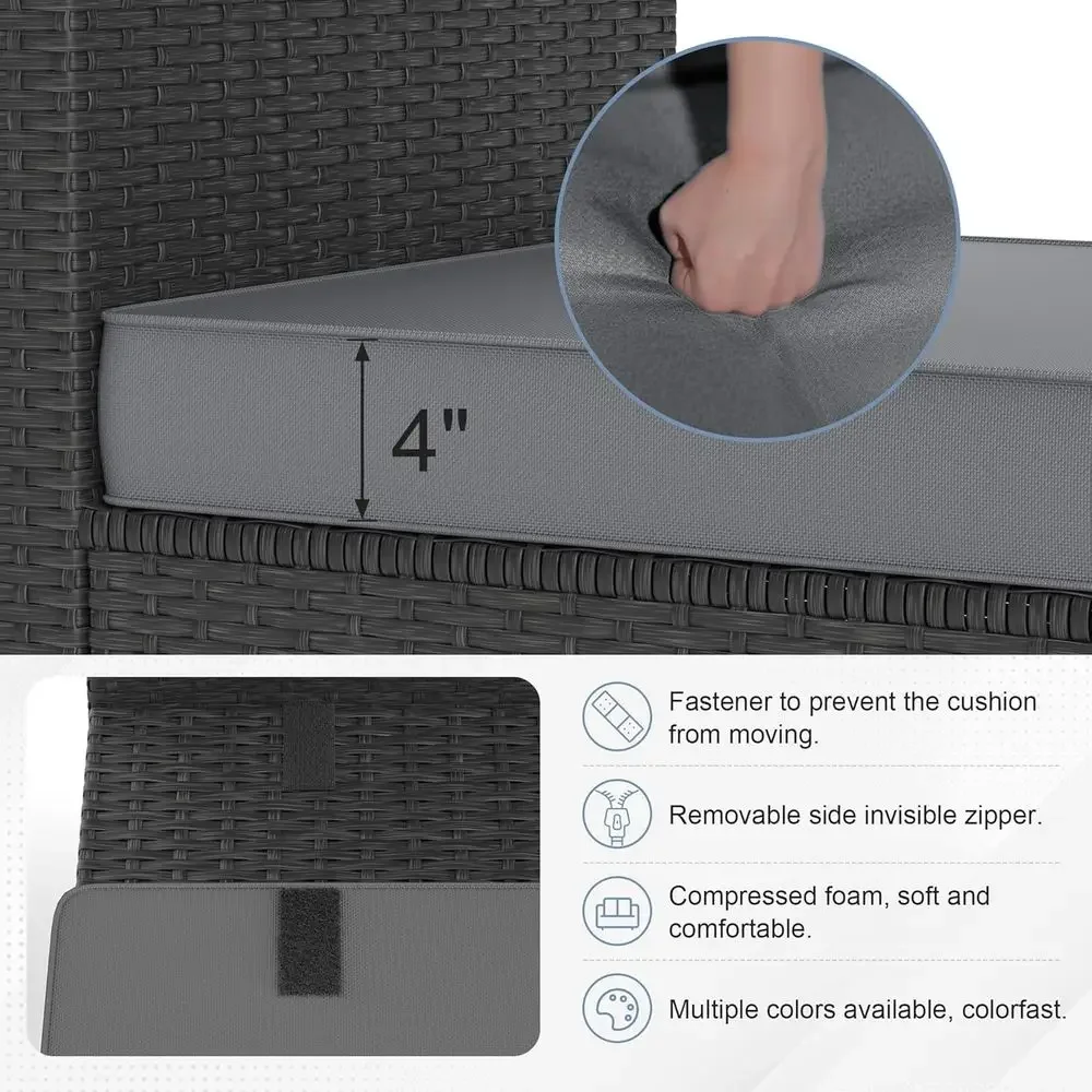 5-teiliges Outdoor-Sitzgruppen – Outdoor Furniture Grey Bewertung und Preis