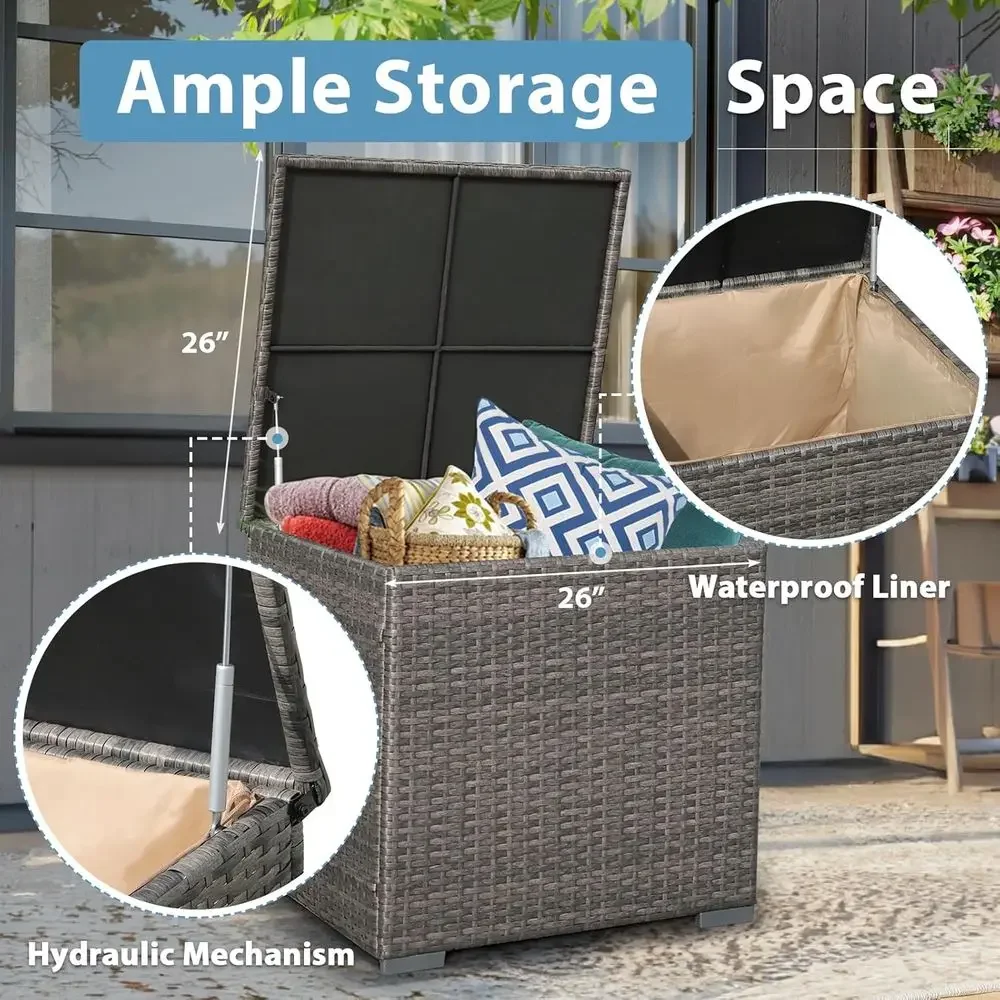 8-teiliges Gartenmöbel-Set mit – Outdoor Furniture Fire Pit Set Bewertung und Preis