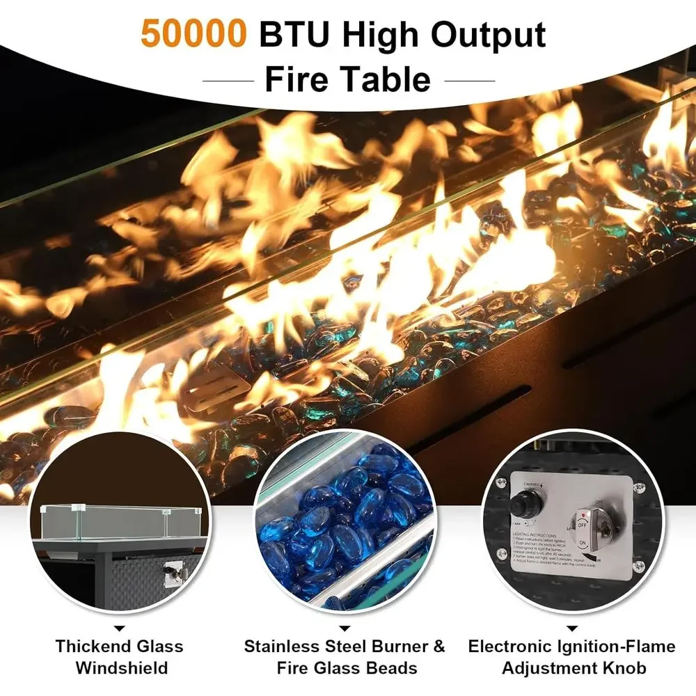 8-teiliges Gartenmöbel-Set mit – Outdoor Furniture Fire Pit Set Bewertung und Preis