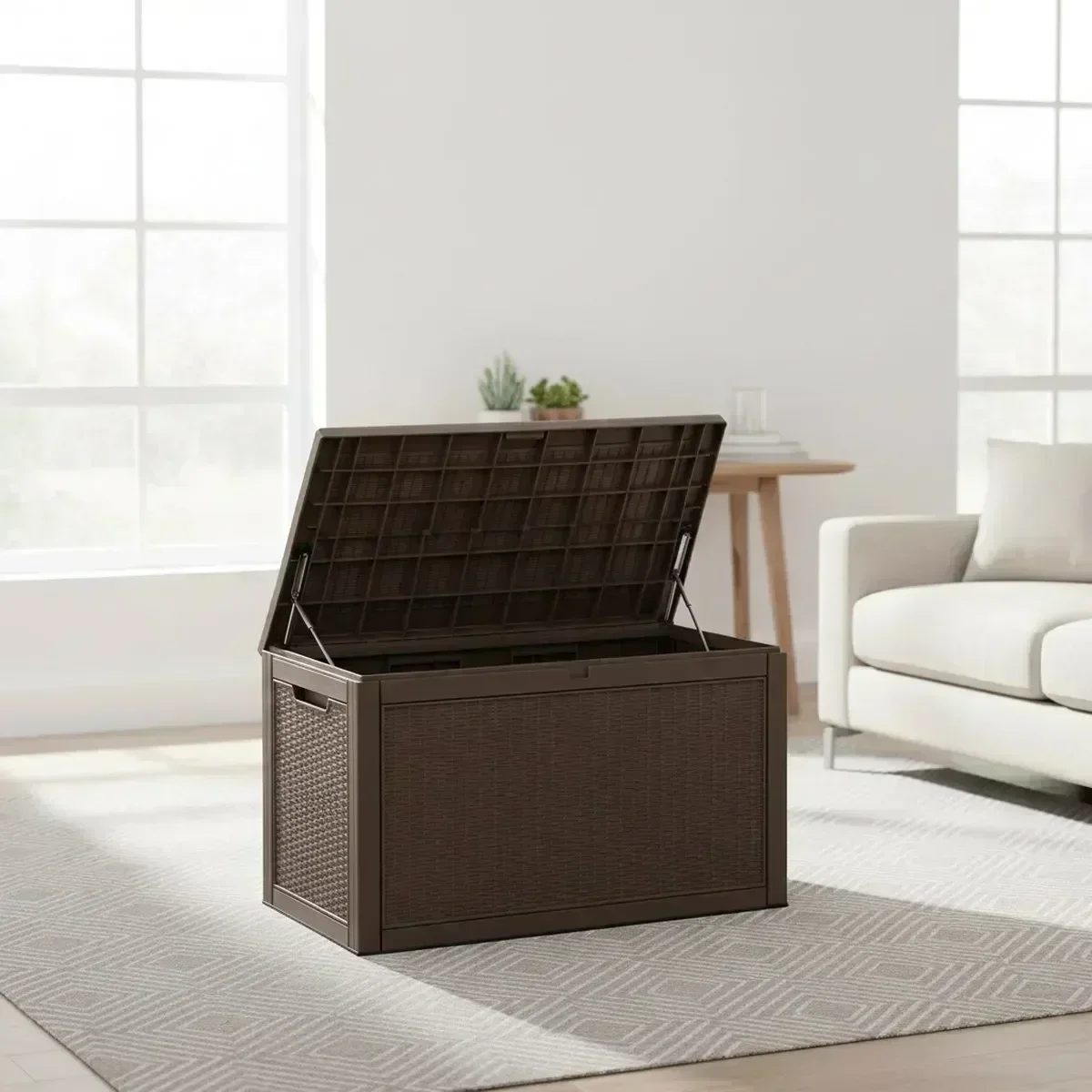 Große Outdoor-Aufbewahrungsban – Outdoor Furniture Grey Bewertung und Preis