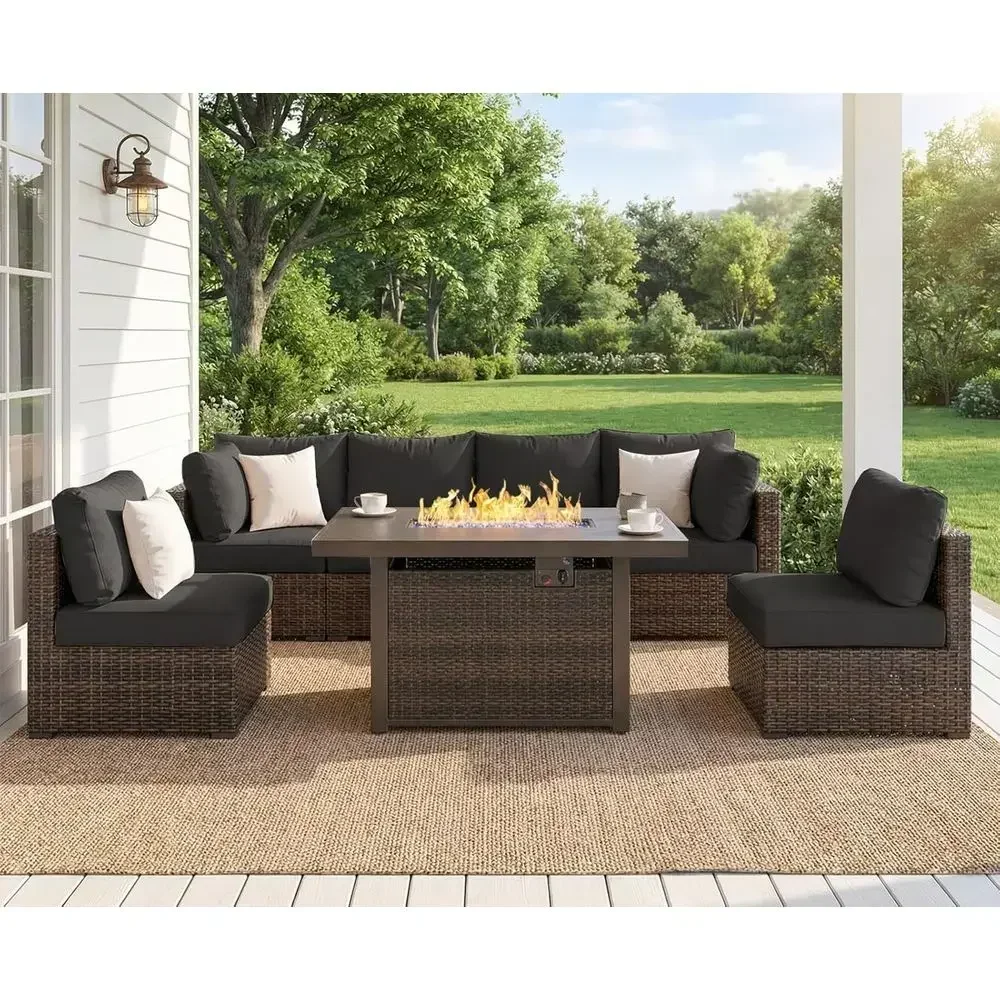 7-teiliges Gartenmöbel-Set mit – Outdoor Furniture Fire Pit Set Bewertung und Preis