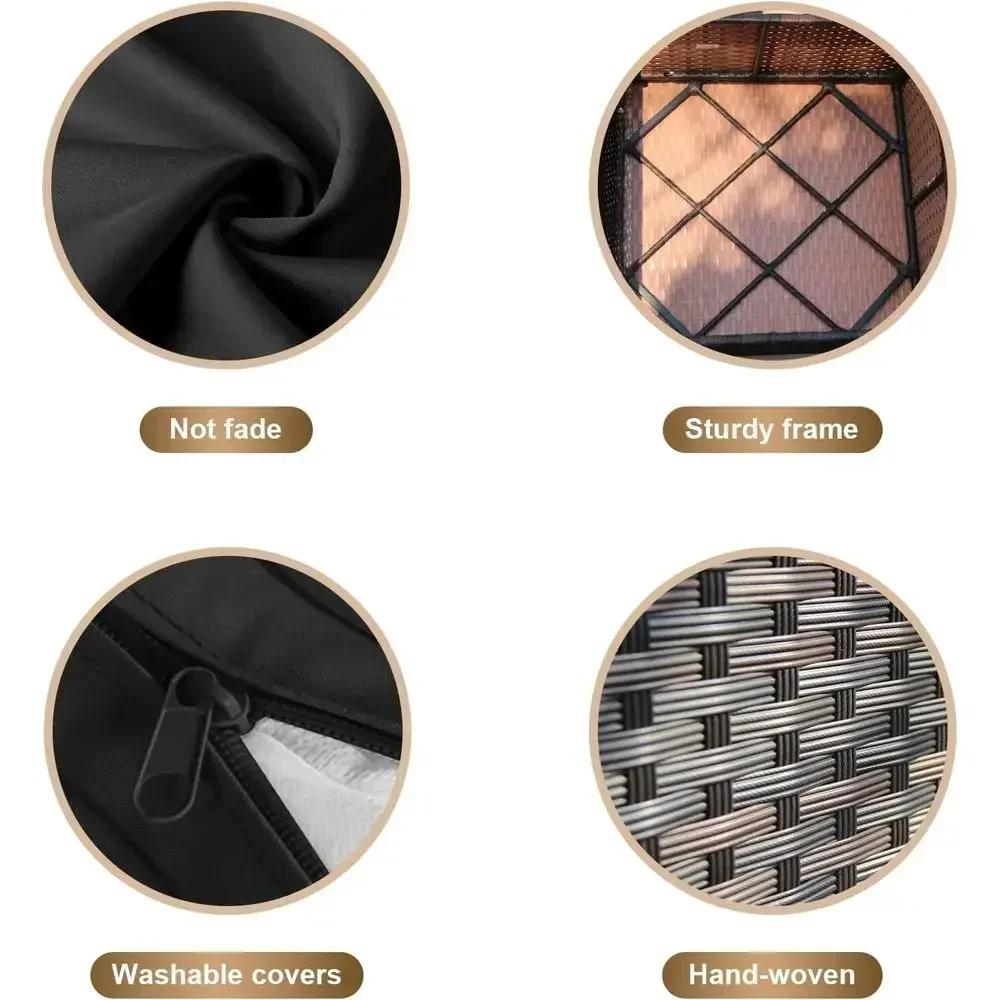 7-teiliges Gartenmöbel-Set mit – Outdoor Furniture Fire Pit Set Bewertung und Preis