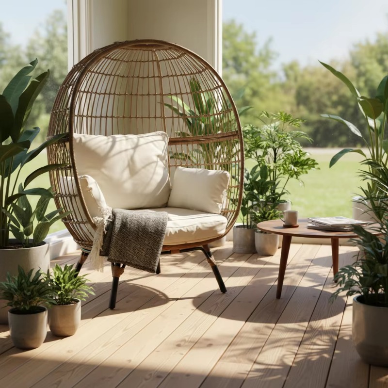 Hochwertiger Outdoor-Rattan-Ei – Outdoor Furniture Quality Bewertung und Preis